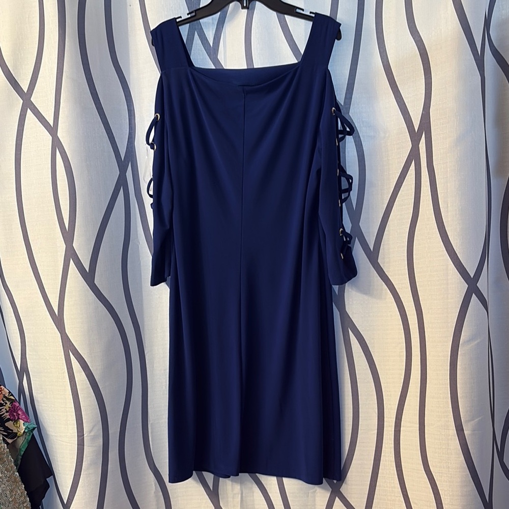 MSK Blue Ruffled Cut-Out Sheath Dress - Picture 6 of 6